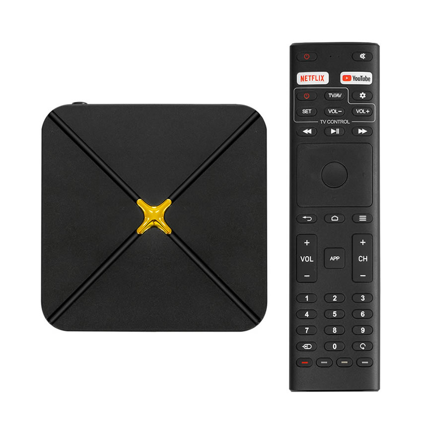 Caja de TV Inteligente HLQ-PLUS, Procesador Insignia Amlogic S905X3 Cuatro Núcleos 1,8GHz, 2GB DDR4+8GB/32GB/64GB eMMC, WiFi Doble Banda y Bluetooth, Decodificación 4K@60fps HDR10, Reproductor de Red Android 9.0-14